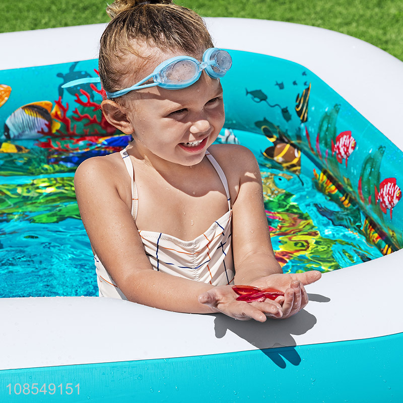 Hot sale rectangular inflatable swimming pool for kids baby