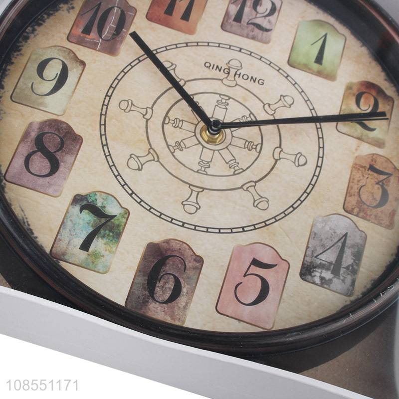 Factory supply vintage wall clock mute quartz clock for sale