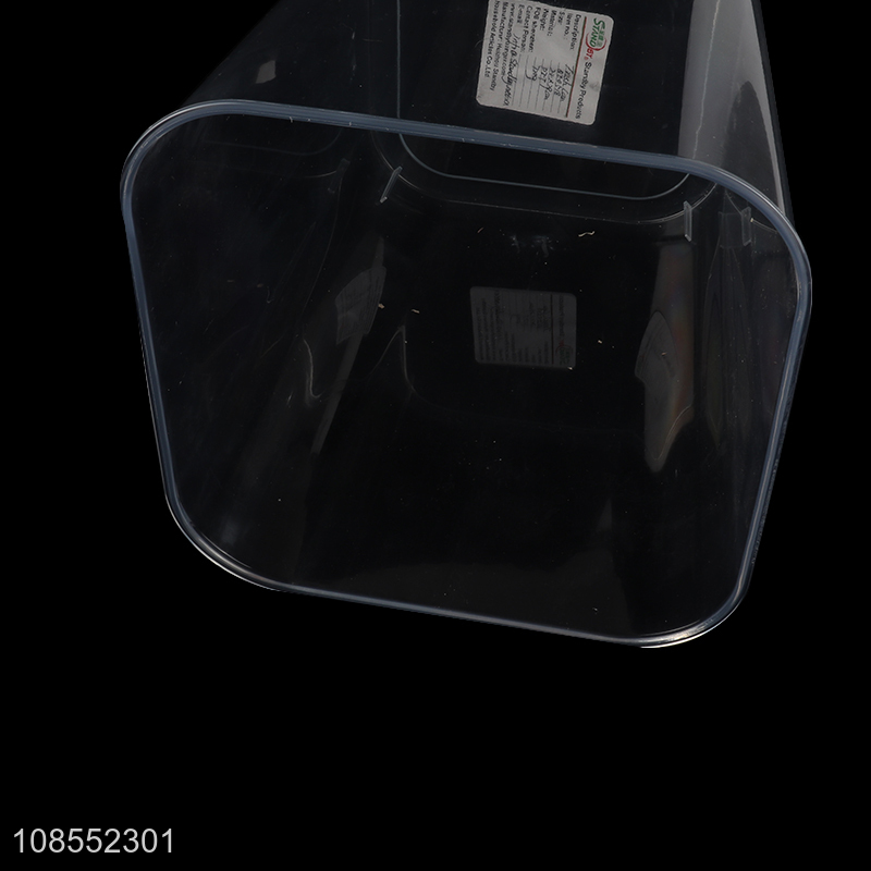 Popular product clear PET plastic trash can for living room