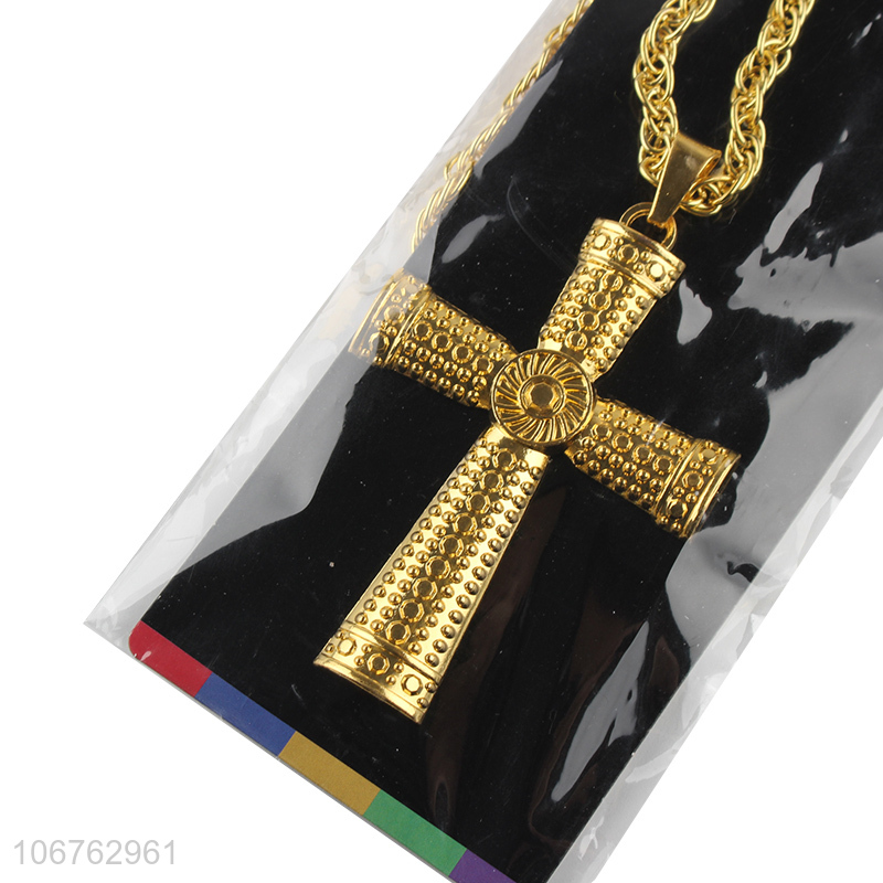 High Quality Gold Alloy Cross Necklace