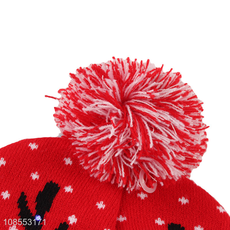 Good quality christmas pompom beanie hats for winter