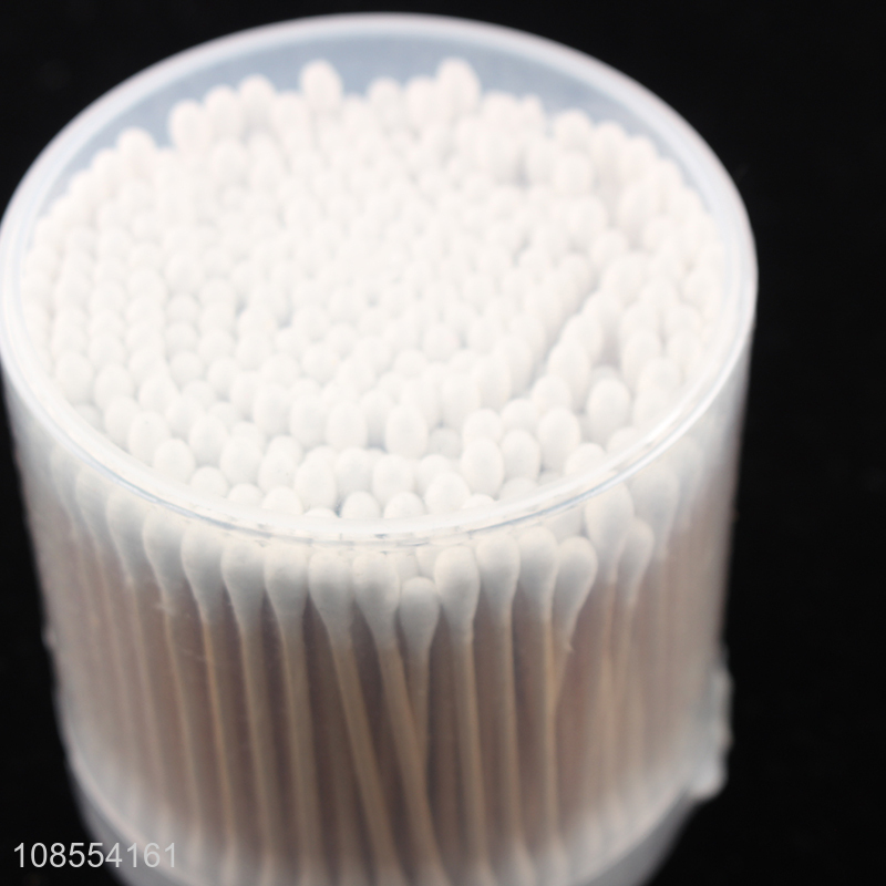 Hot selling 300pcs natural wooden cotton swabs for arts & crafts