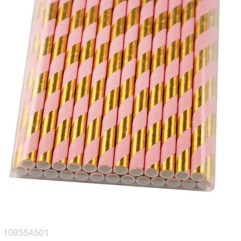 Top quality multicolor disposable paper straw for drinking