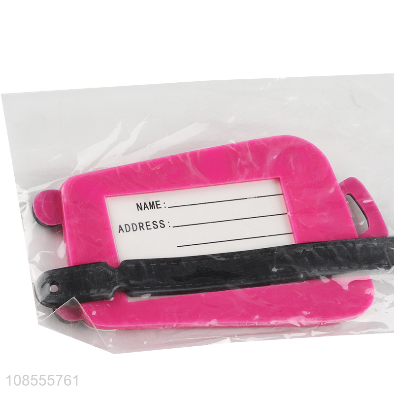 High quality pvc luggage tag with name ID card for backpack suitcase