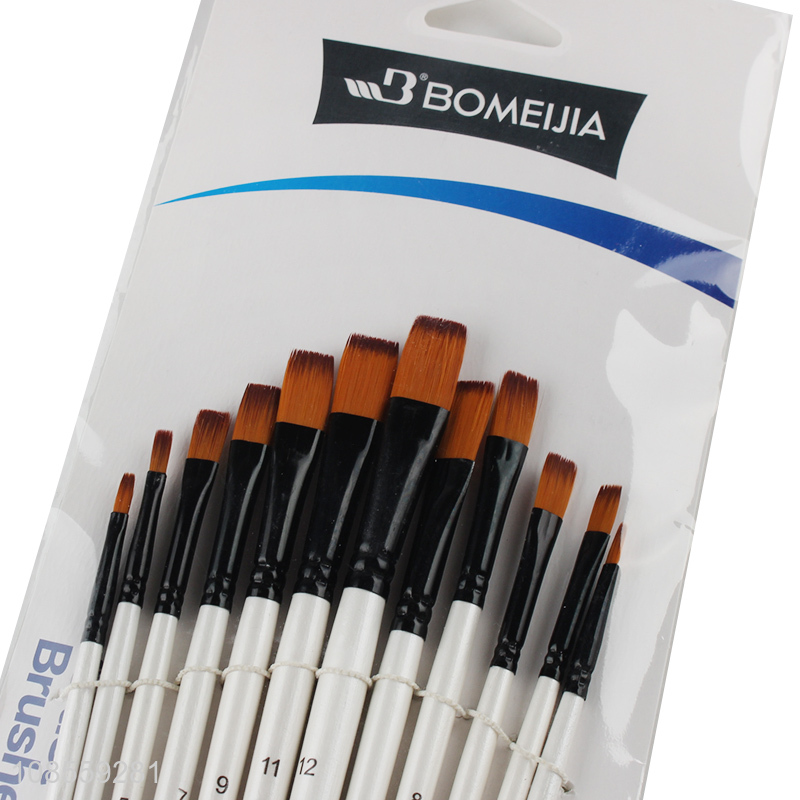 Good quality 12pcs/set painting brush set for acrylic painting