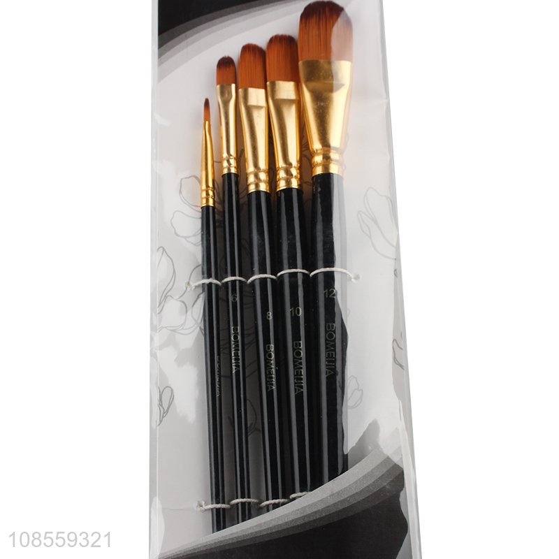 Factory wholesale 5pcs/set painting brush set acrylic paintbrush set