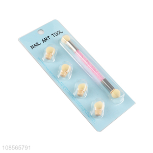 Wholesale nail art tools nail art pen with double sponge heads