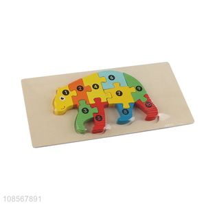 Hot sale wooden bear puzzle animal puzzle toy for toddlers