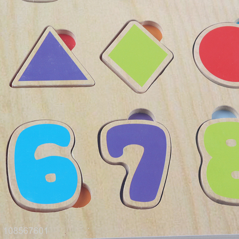 Wholesale wooden preschool learning puzzle toy for age 2-4