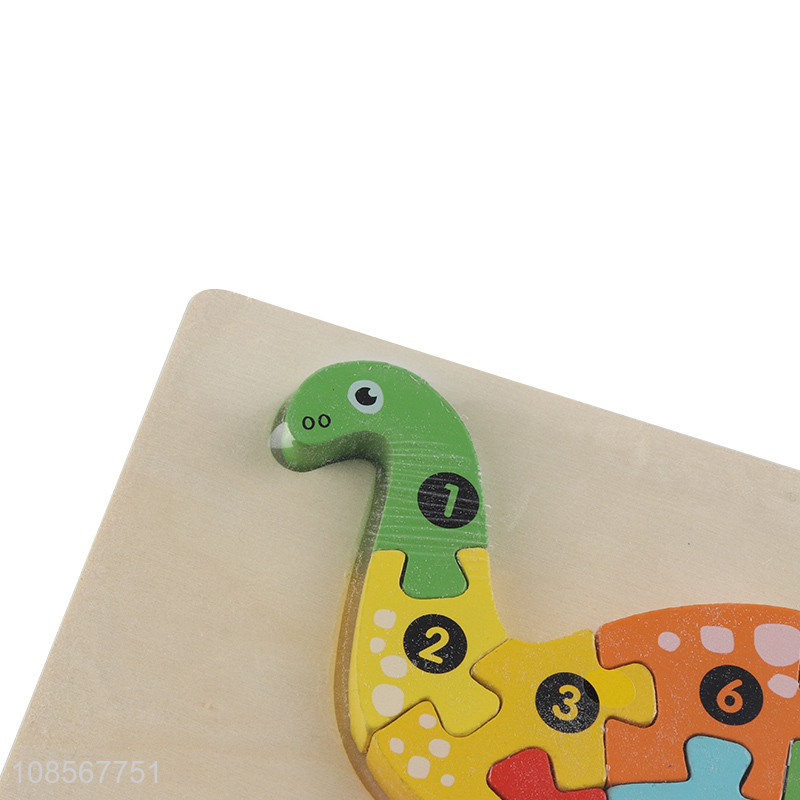 Wholesale animal jigsaw puzzle wooden dinosaur puzzle