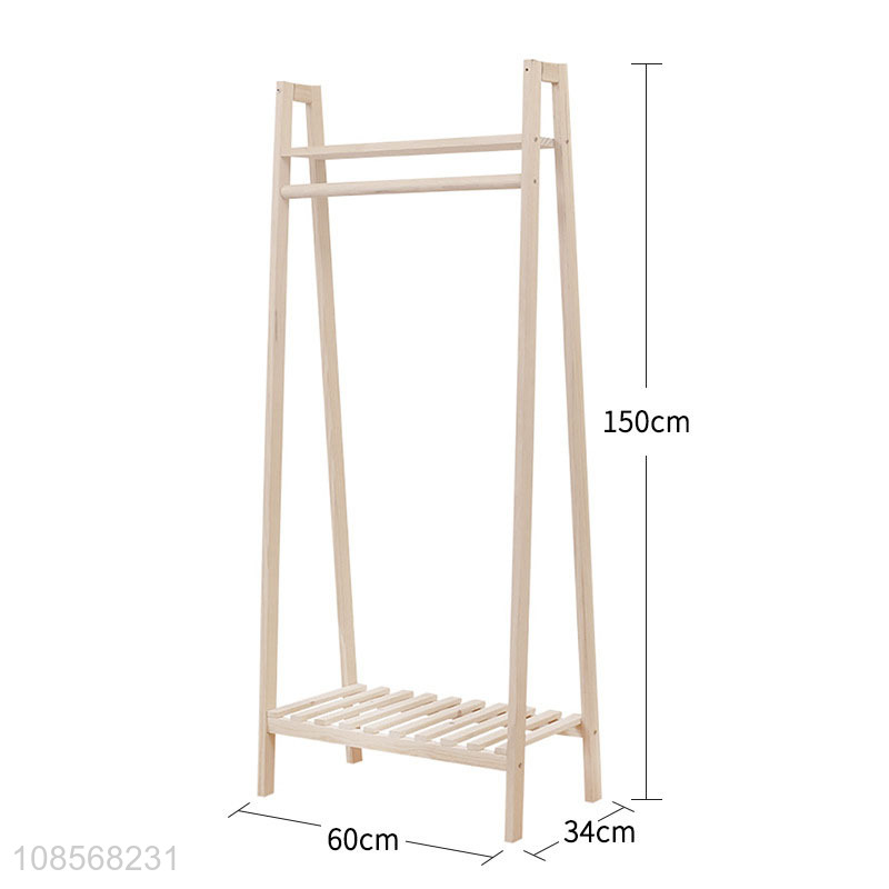 Factory supply simple design bedroom floor hanging clothes rack