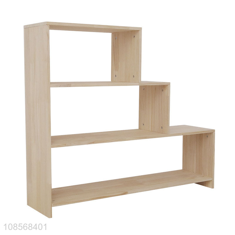 Latest design home solid wood floor bookcase book shelf for sale