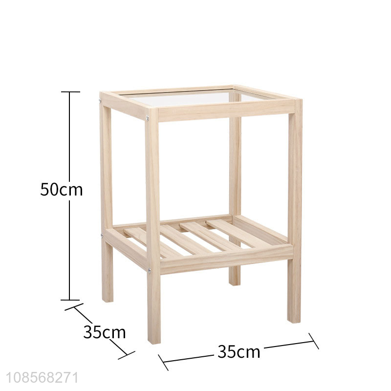 Factory price solid wood nightstand simple table for sale