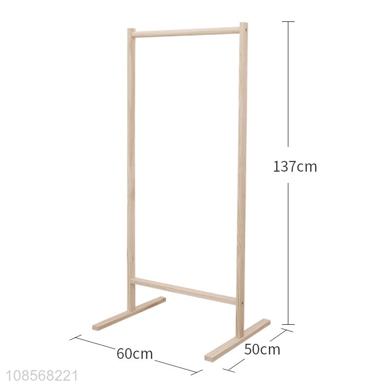 Most popular solid wood floor clothes shelf coat rack for sale