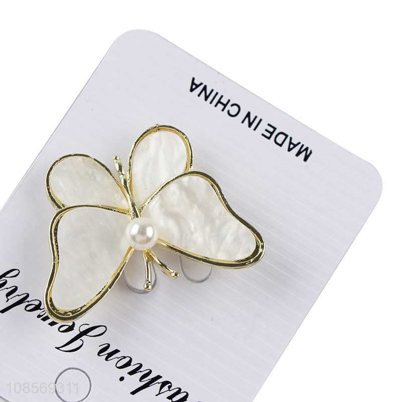 New arrival luxury elegant shell butterfly brooch for ladies