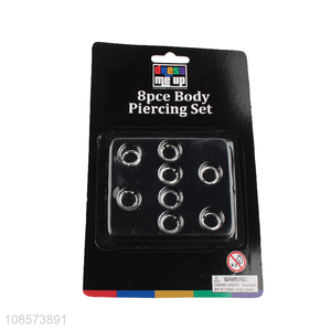 Good selling 8pieces nose ring body piercing jewelry set