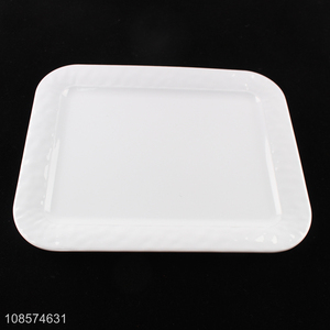 Latest products white rectangle melamine dinner plate