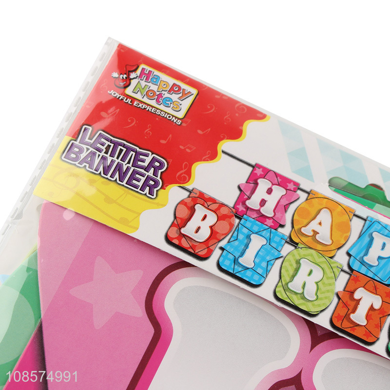 Wholesale happy birthday banner bunting birthday party decoration