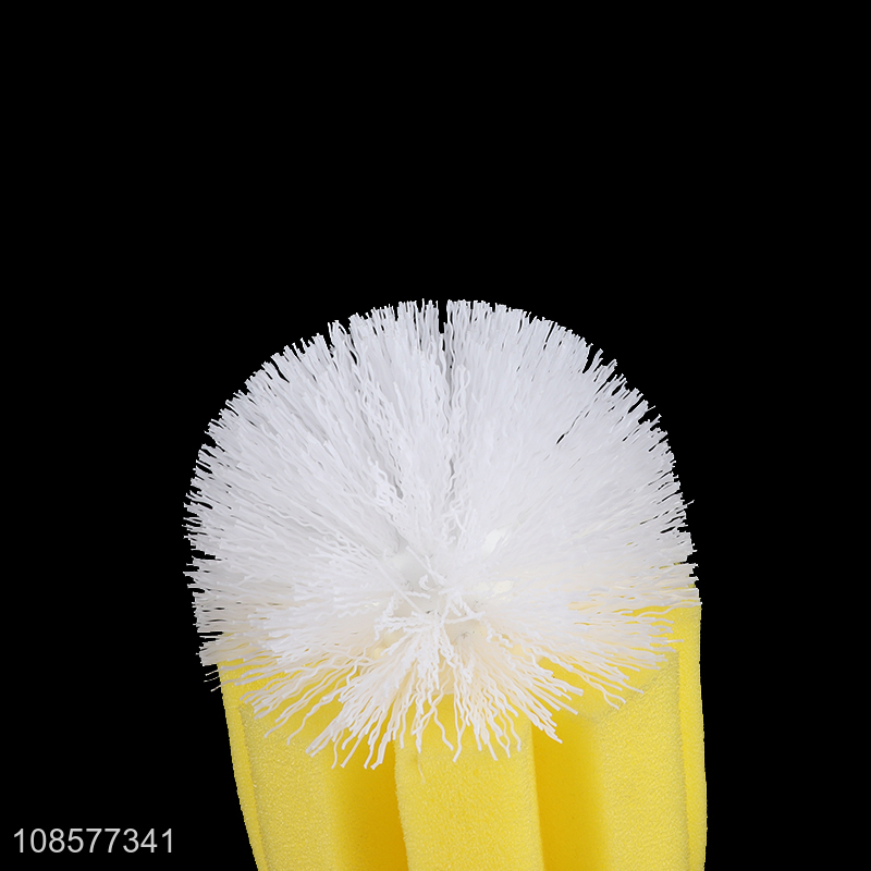 New design plastic handle sponge bottle brush cup brush