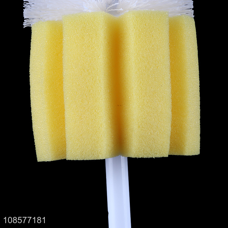 Low price plastic handle sponge cup bottle brush for sale