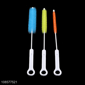 Wholesale durable milk bottle brush straw cleaning brush