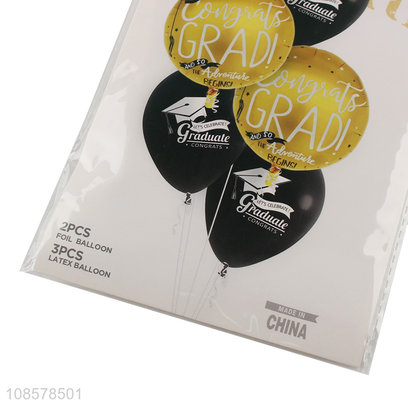 Yiwu market graduation ceremony decorative foil balloon latex balloon kit