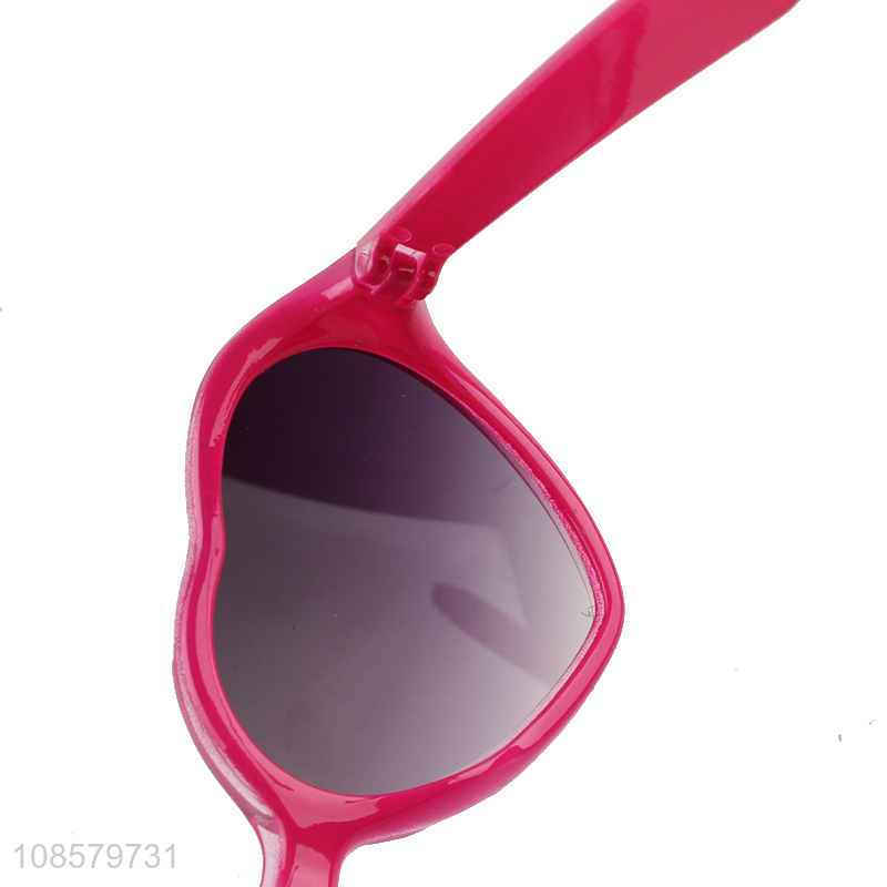 New design heart shape girls children sunglasses for summer