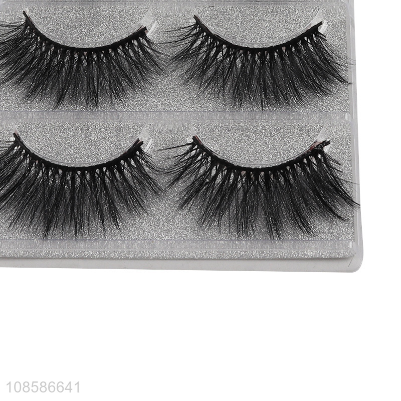 Factory supply 3 pairs 6D natural look lightweight false eyelashes