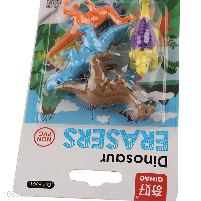 Latest products dinosaur shape cartoon eraser set for stationery