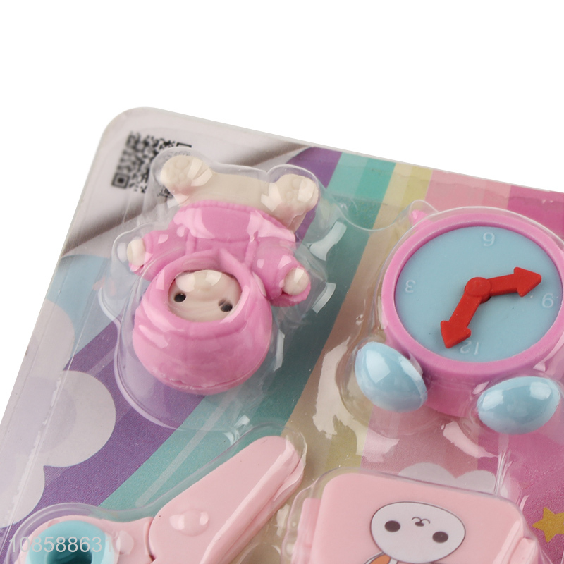 Hot selling cartoon stationery eraser set for students