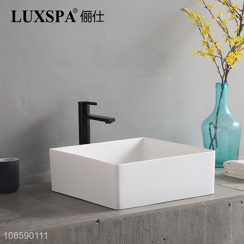 Wholesale bathroom vessel sink artificial stone countertop sink