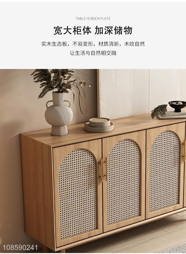 Top selling living room rattan weaving storage cabinet wholesale