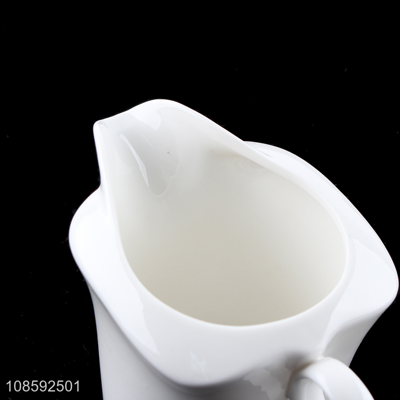 Factory supply ceramic porcelain milk jug pot sauce boat