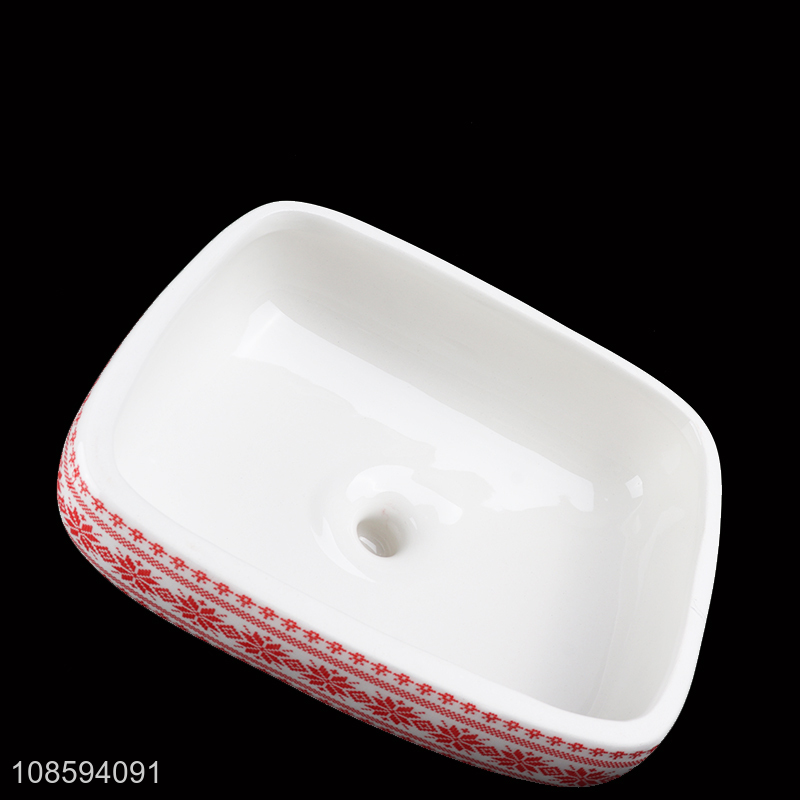 High quality glossy ceramic butter keeper butter dish with lid