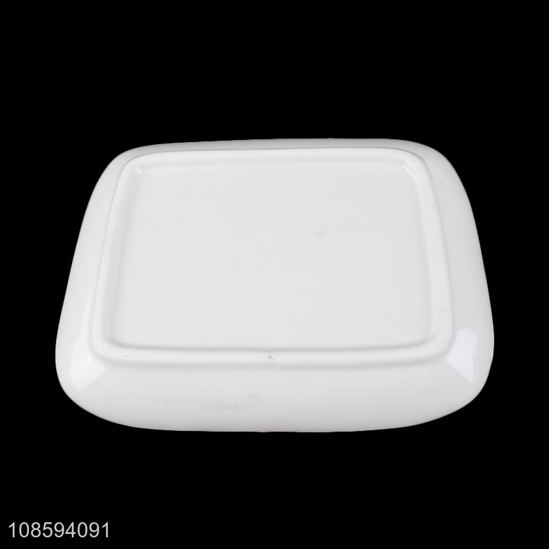 High quality glossy ceramic butter keeper butter dish with lid