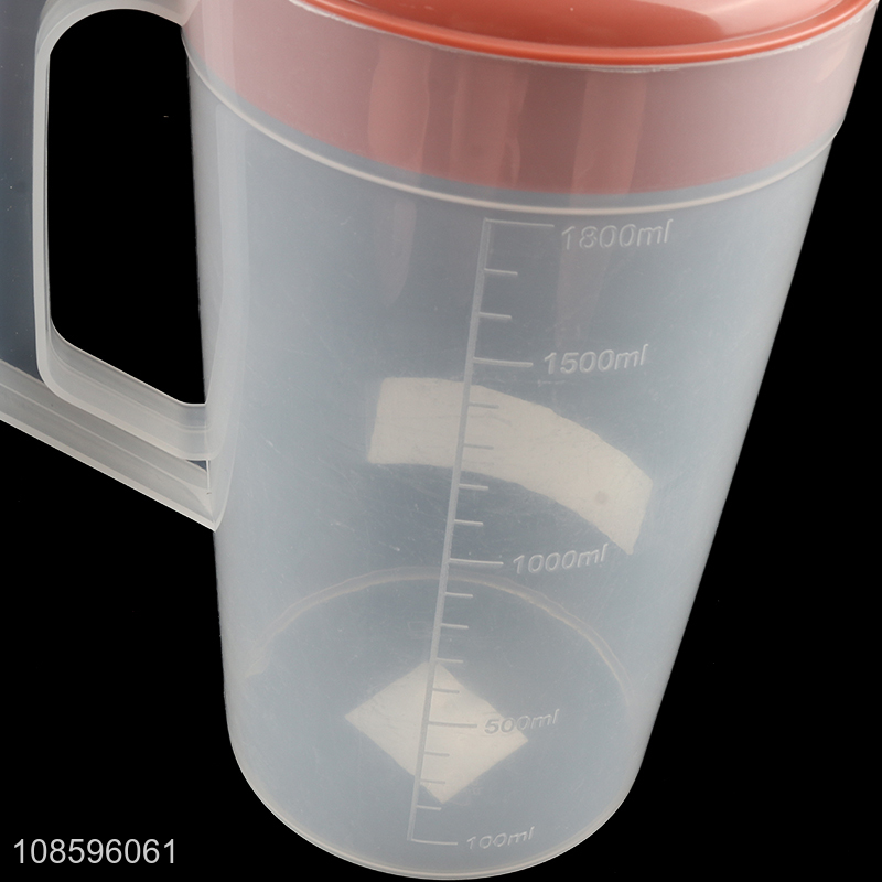 Factory supply 1800ml heat resistant plastic water jug with 4 cups