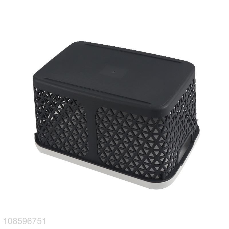 Hot products durable plastic storage basket with handle