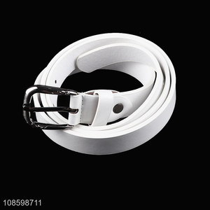 Factory direct sale white women clothes accessories belt waist belt