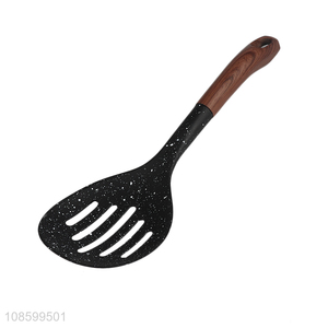 Good quality non-stick colored dot nylon slotted ladle