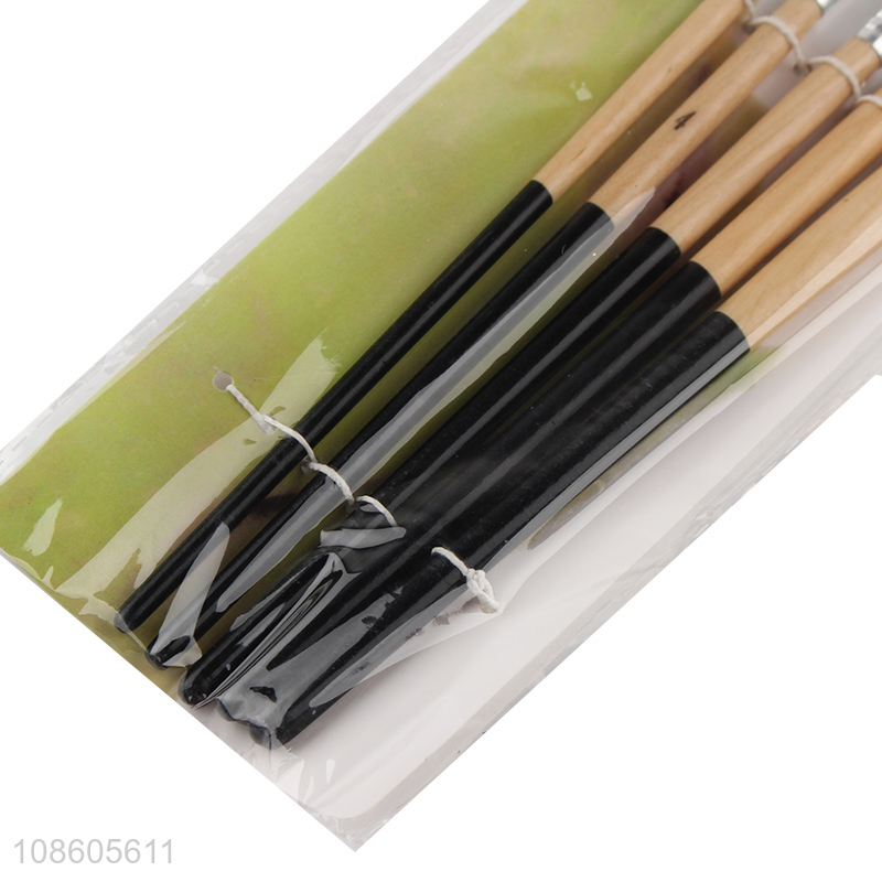 Factory supply 5pcs paint brush set oil painting brush set