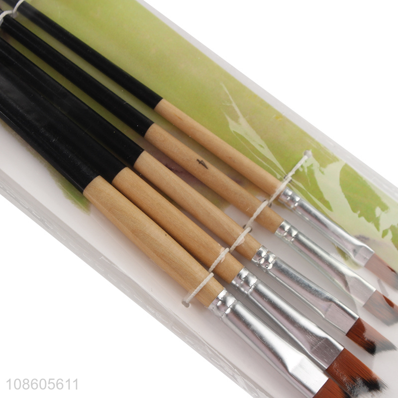 Factory supply 5pcs paint brush set oil painting brush set