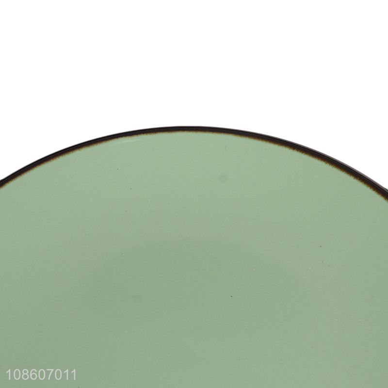 Good quality ceramic shallow sald plate porcelain pasta plate