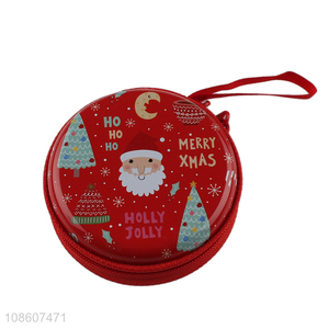 Popular products round christmas coin purse with zipper