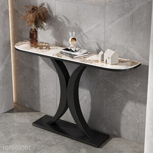 Wholesale metal frame marble top console table entryway table