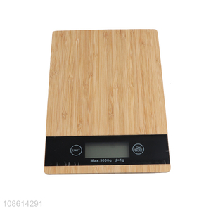 Custom eco-friendly bamboo kitchen food scale digital vegetable scale