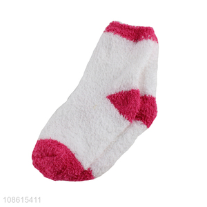 Factory supply women fleece half socks winter socks for sale