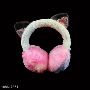 New products colorful faux fur <em>earmuff</em> winter warm plush ear warmer