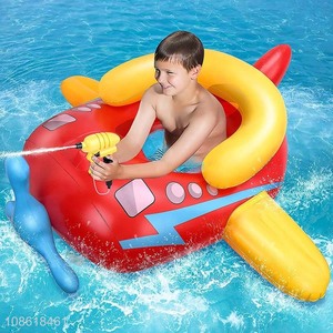 Popular products inflatable children swimming ring float with water pistol