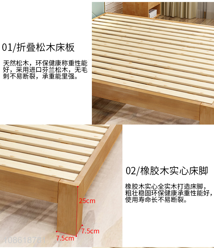 Hot products modern furniture solid wood comfortable bed