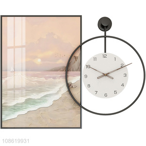 Hot product decorative large metal wall clock minimalist wall clock